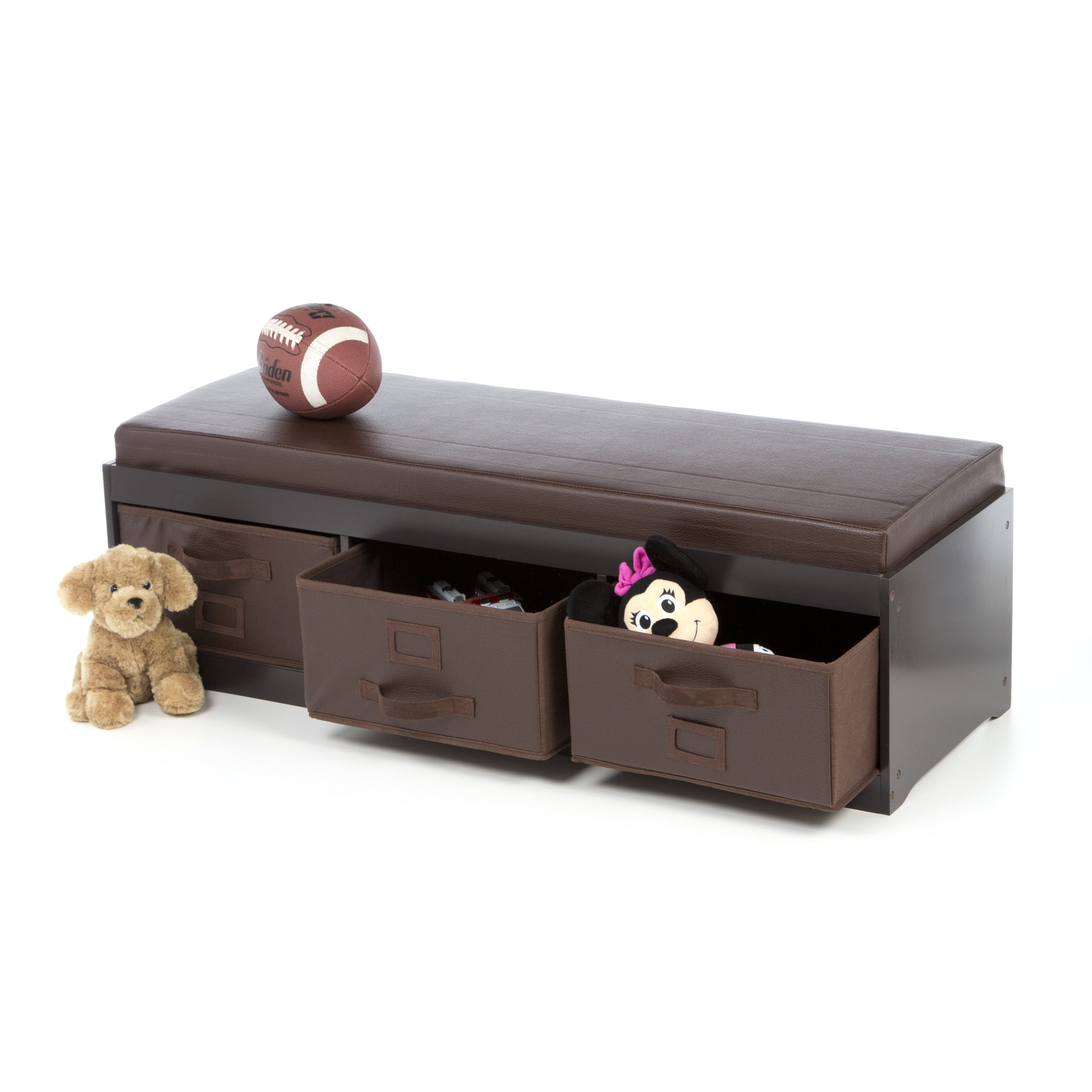 Badger Basket Kid's Storage Bench with Cushion and Three Bins & Reviews